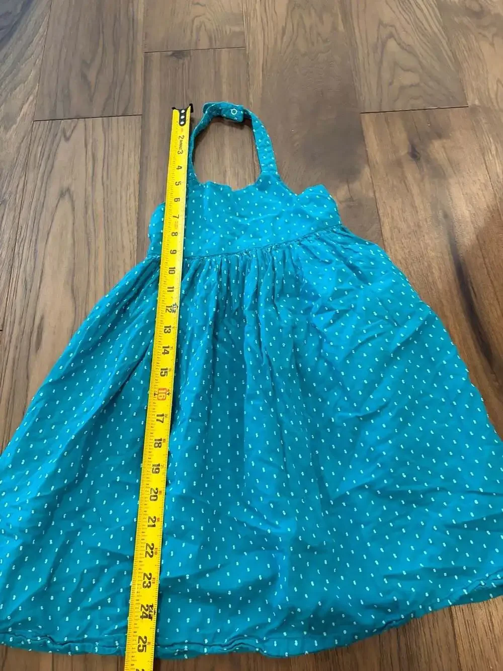 Old Navy Toddler Girls Teal Polka Dot Halter Dress
